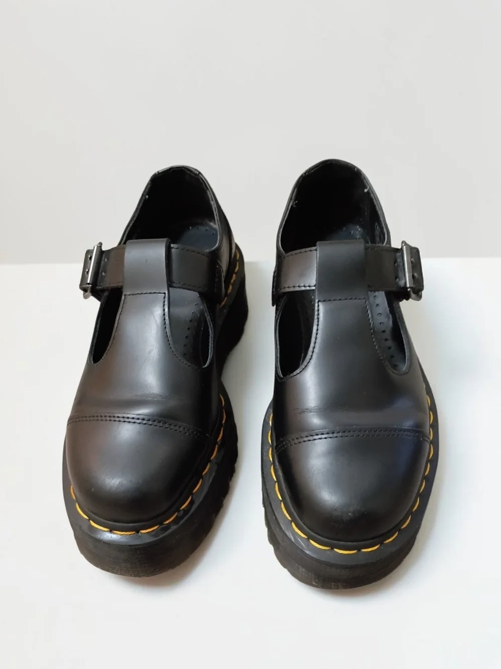 Dr. Martens Bethan Platform Black Leather Mary Janes